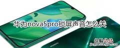 华为nova5pro锁屏声音怎么关