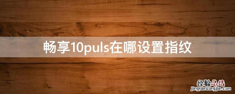 畅享10puls在哪设置指纹 畅享10怎么设置屏幕指纹解锁