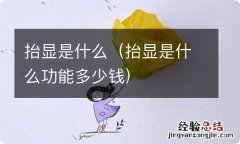 抬显是什么功能多少钱 抬显是什么