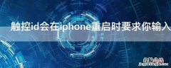 触控id会在iPhone重启时要求你输入密码