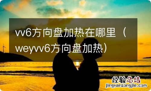 weyvv6方向盘加热 vv6方向盘加热在哪里