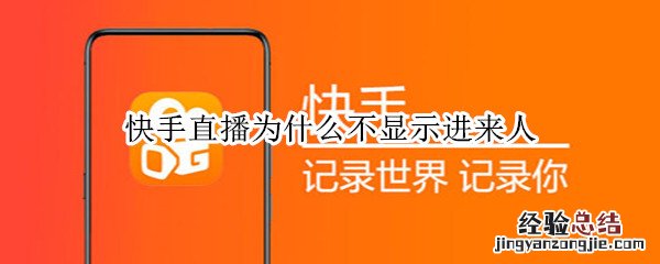 快手直播为什么不显示进来人