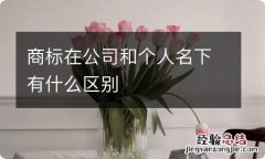 商标在公司和个人名下有什么区别