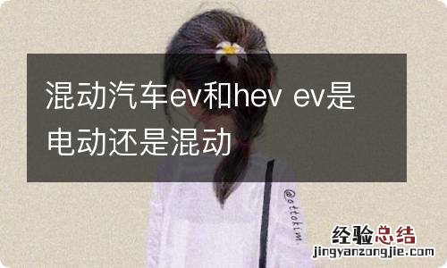 混动汽车ev和hev ev是电动还是混动