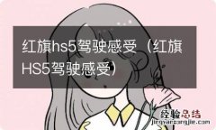 红旗HS5驾驶感受 红旗hs5驾驶感受