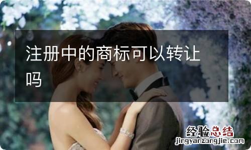 注册中的商标可以转让吗