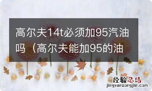 高尔夫能加95的油吗 高尔夫14t必须加95汽油吗