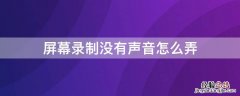 屏幕录制没有声音怎么弄 手机屏幕录制没有声音怎么弄