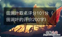 田润叶的评价200字 田润叶取名评分101分