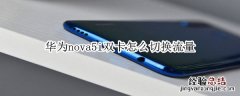 华为nova5i双卡怎么切换流量