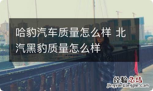 哈豹汽车质量怎么样 北汽黑豹质量怎么样