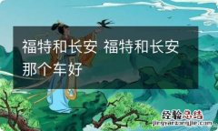 福特和长安 福特和长安那个车好