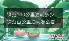 锋范100公里油耗多少 锋范百公里油耗怎么看