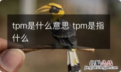 tpm是什么意思 tpm是指什么