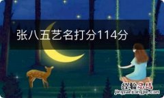 张八五艺名打分114分