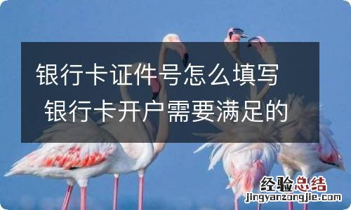 银行卡证件号怎么填写 银行卡开户需要满足的条件