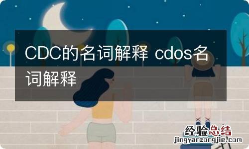 CDC的名词解释 cdos名词解释