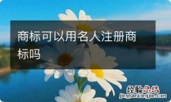 商标可以用名人注册商标吗