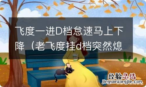 老飞度挂d档突然熄火 飞度一进D档怠速马上下降