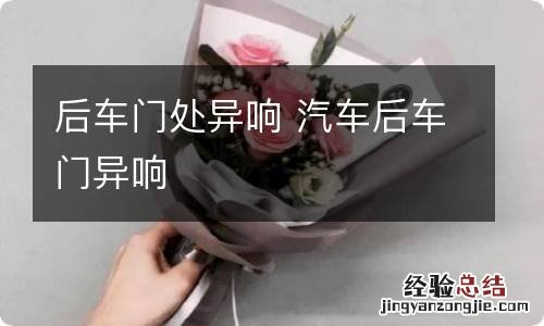 后车门处异响 汽车后车门异响