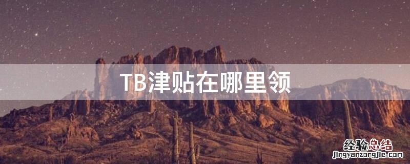 TB津贴在哪里领