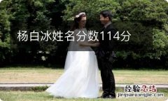 杨白冰姓名分数114分