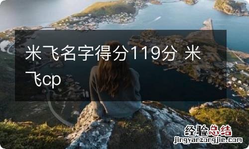 米飞名字得分119分 米飞cp