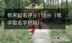 牧字取名字好吗 牧宋起名评分116分