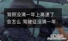 驾照没满一年上高速了会怎么 驾驶证没满一年上高速会怎么样啊?