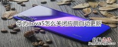 华为nova5怎么关闭应用自动更新