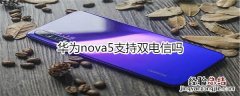 华为nova5支持双电信吗