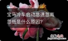 宝马冷车启动怠速忽高忽低是什么原因？