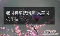 老司机车技娴熟 大车司机车技