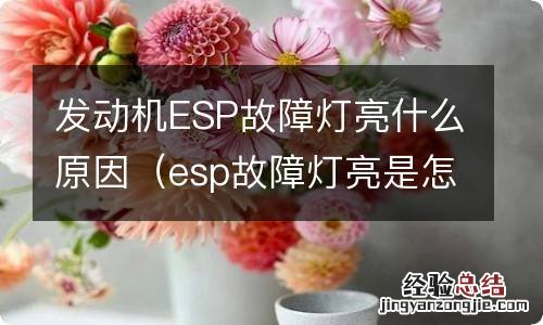 esp故障灯亮是怎么回事 发动机ESP故障灯亮什么原因