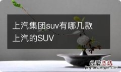 上汽集团suv有哪几款 上汽的SUV