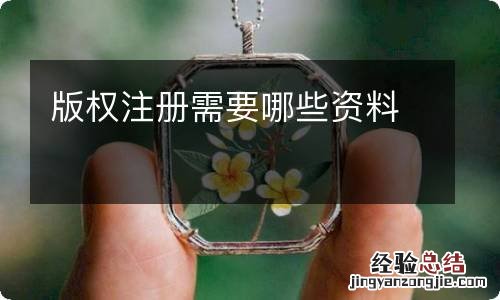 版权注册需要哪些资料