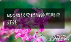 app版权登记后会有哪些好处