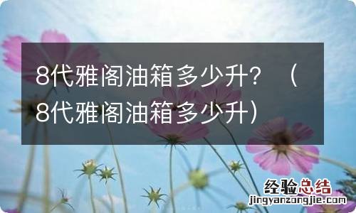 8代雅阁油箱多少升 8代雅阁油箱多少升?