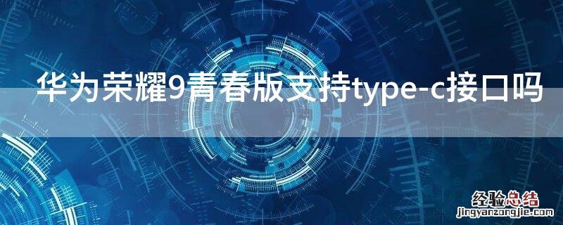 华为荣耀9青春版支持type-c接口吗 华为荣耀10青春版是type-c接口吗