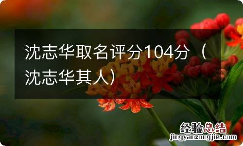 沈志华其人 沈志华取名评分104分