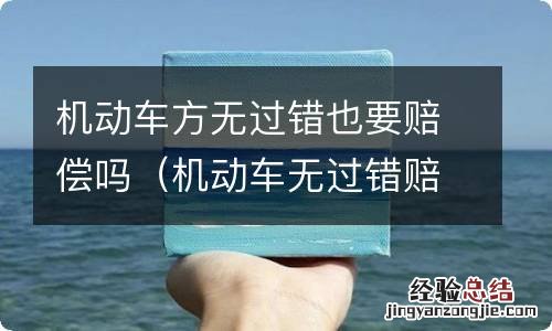 机动车无过错赔偿责任 机动车方无过错也要赔偿吗