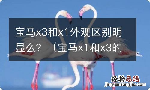 宝马x1和x3的外观一样吗 宝马x3和x1外观区别明显么？