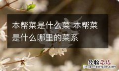 本帮菜是什么菜 本帮菜是什么哪里的菜系