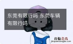 东莞有限行吗 东莞车辆有限行吗