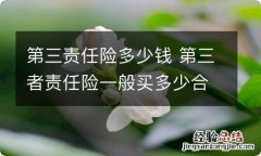 第三责任险多少钱 第三者责任险一般买多少合适