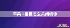 怎么关闭苹果11相机镜像 iPhone11相机怎么关闭镜像