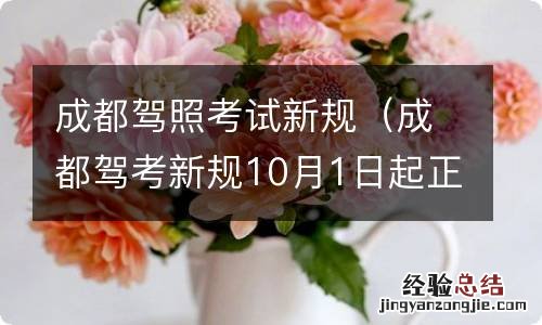 成都驾考新规10月1日起正式实施 成都驾照考试新规