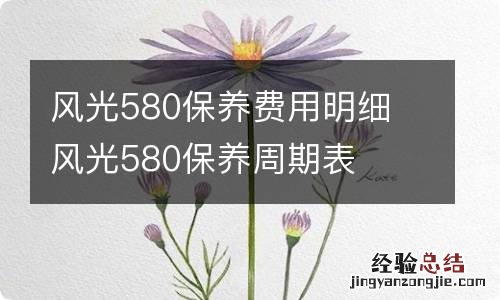 风光580保养费用明细 风光580保养周期表