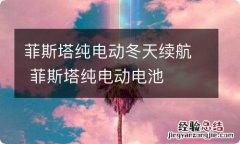 菲斯塔纯电动冬天续航 菲斯塔纯电动电池