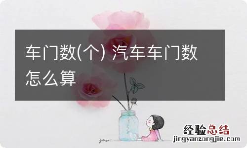 个 车门数 汽车车门数怎么算